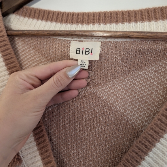 BIBI Argyle cardigan XL Valentine's Day - Picture 2 of 5